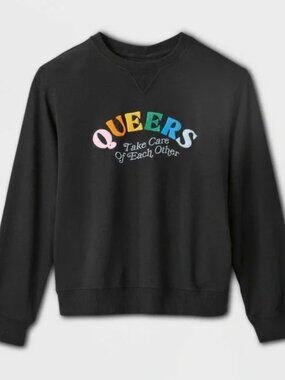 Pride Black Embroidered Sweatshirt